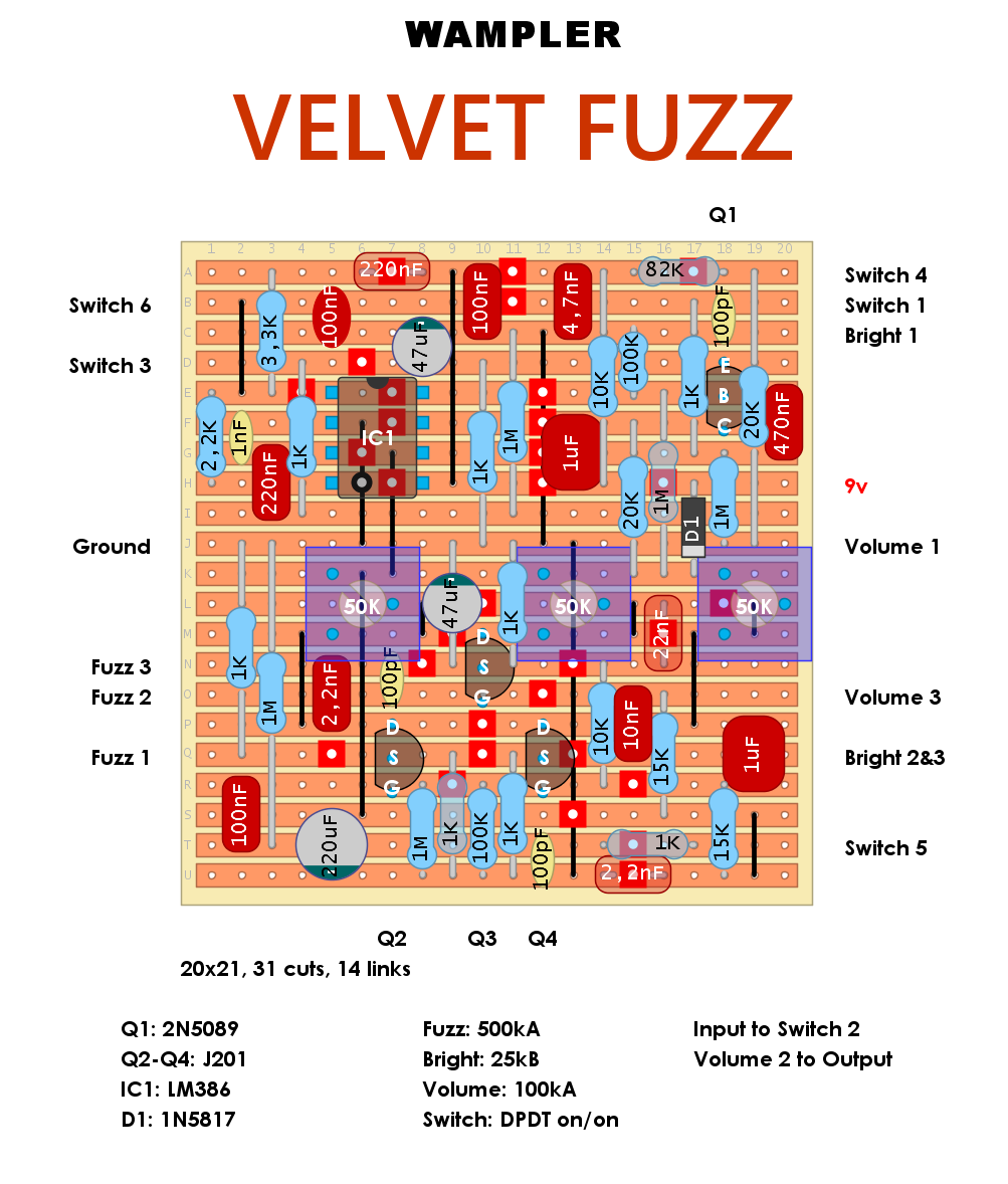 Dirtbox Layouts: Wampler Velvet Fuzz
