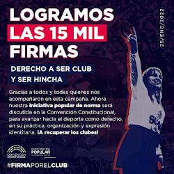 Por el derecho constitucional a ser club e hincha (cumplido)