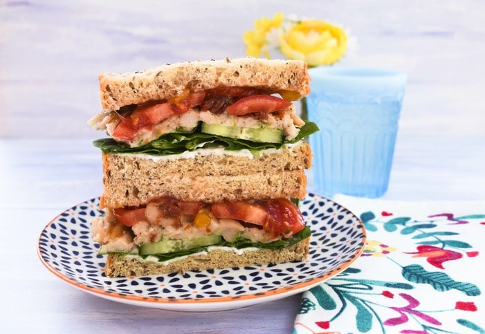 Vegan Italian White Bean & Tomato Sandwich Vegan Italian White Bean & Tomato Sandwich