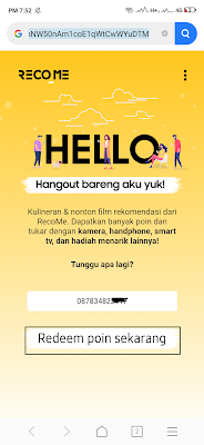 Daftar di Aplikasi Recome Android