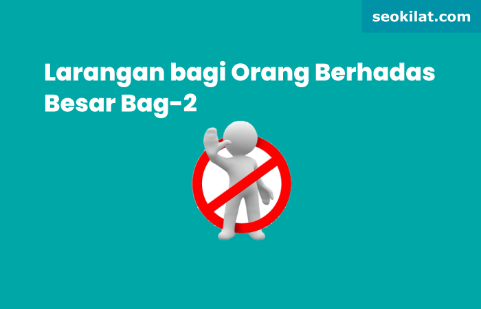 Larangan Bagi Orang yang Berhadas Besar Larangan Bagi Orang yang Berhadas Besar
