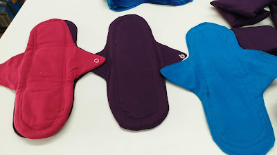Sanitary pads manufactured at Ishana's workshop