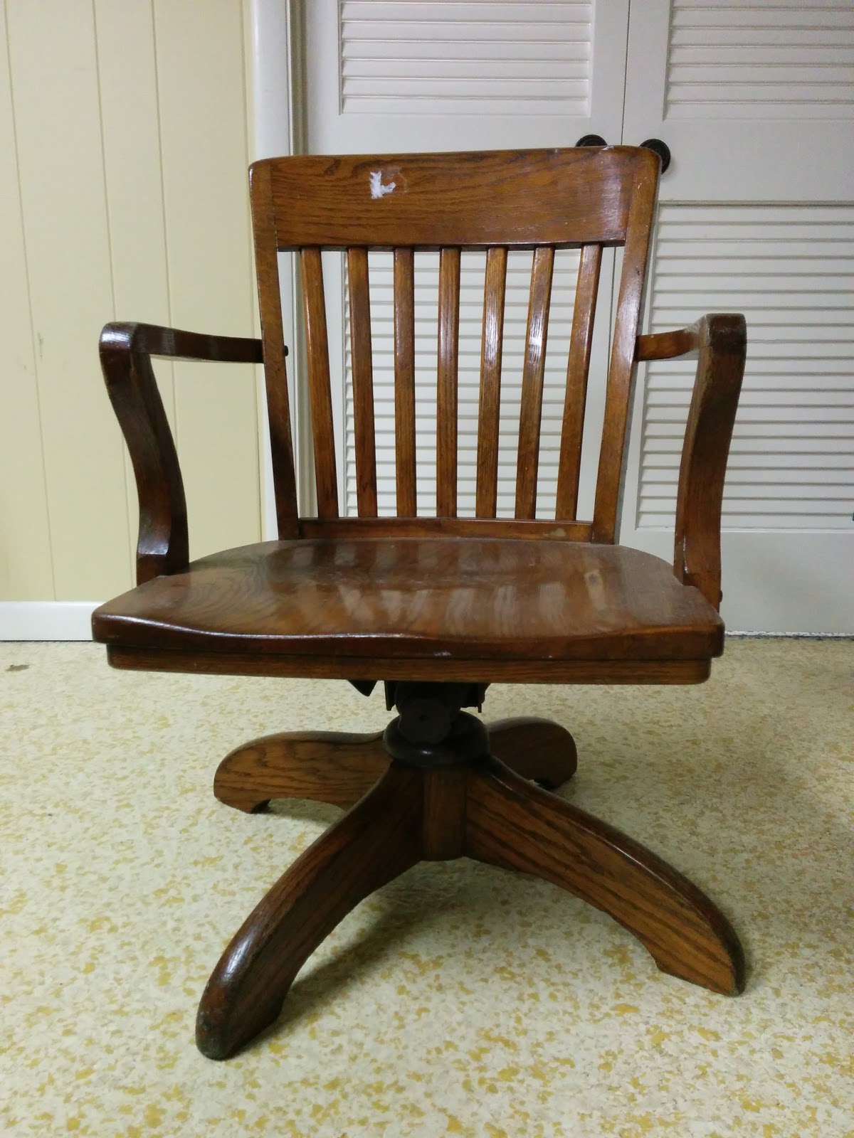 Vintage Wood Desk Chair Rescue And Redo Postcards From The Ridge