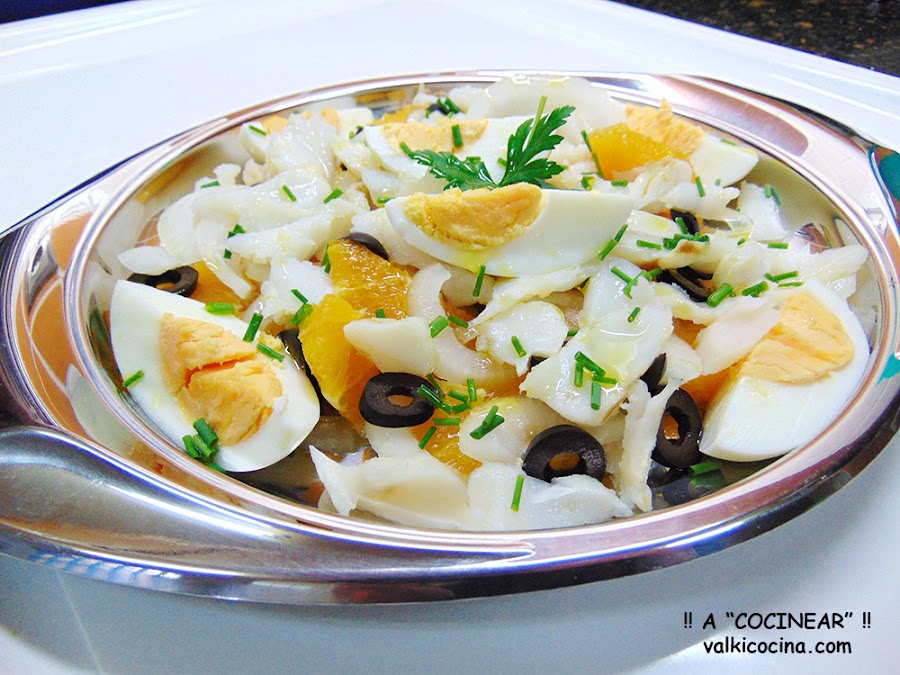 Remojón de naranja y bacalao