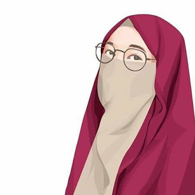 Gambar Kartun Muslimah Berkacamata