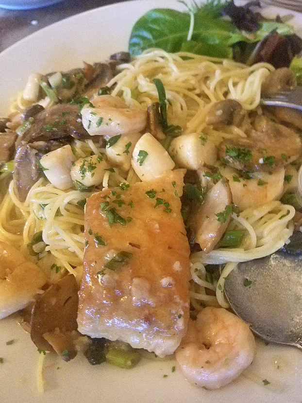 Pan Seared Sea Bass Medley with Pasta What's Cookin' Italian Style