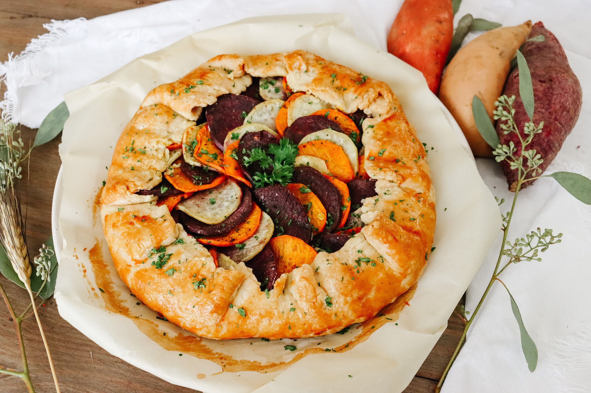 Sweet Potato Galette with Caramelized Onions