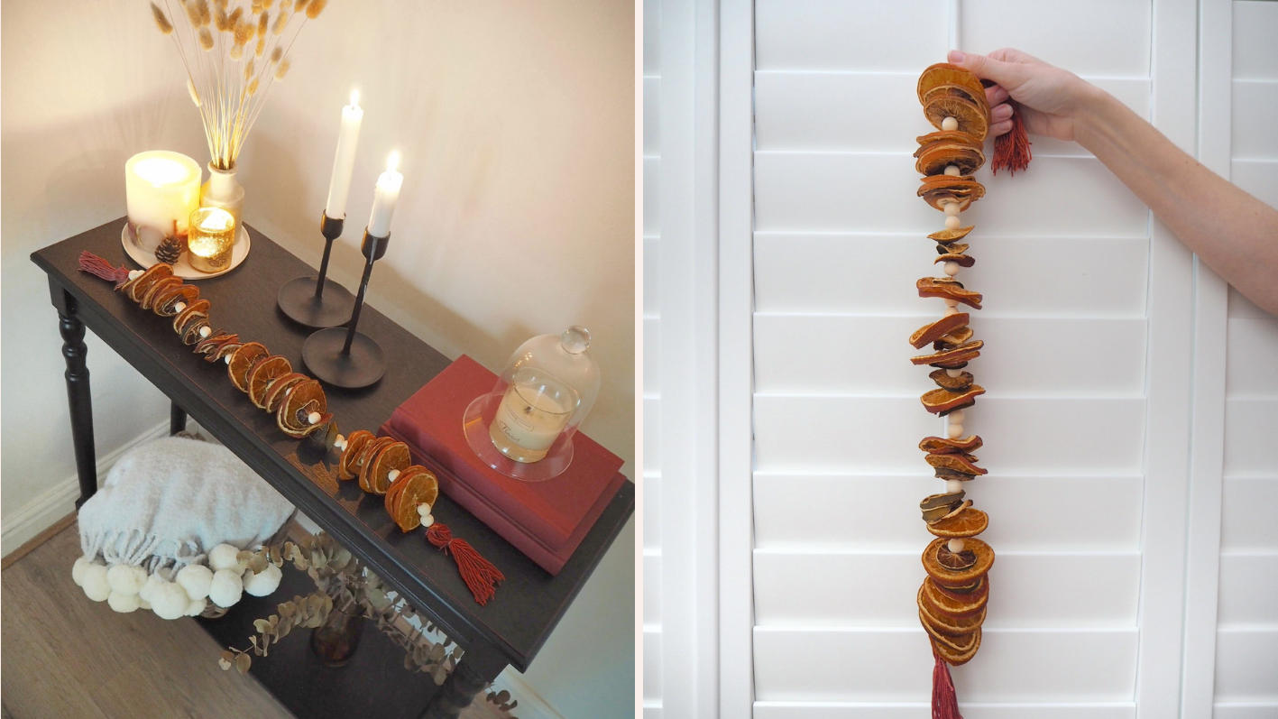 DIY Dried Orange Slice Garland 