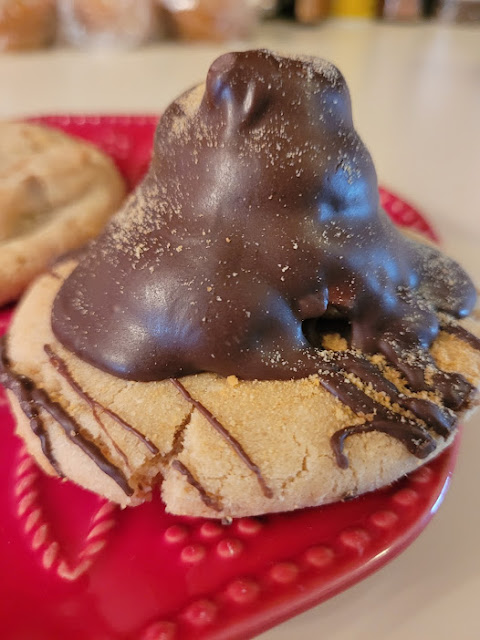 Peanut butter volcano cookie from Detroit Cookie Co.