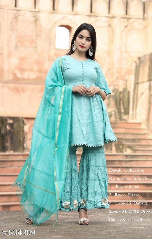 TRENDY DESIGNER KURTI SET, SHIPPING FREE COD AVAILABLE,EASY RETURN AND ...