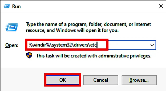 Opening Run Box for host file Opening Run Box for host file