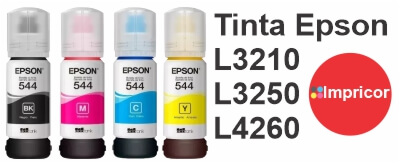 Tinta Epson Ecotank L3210, L3250 e L4260 - Impricor - Tinta, toner e