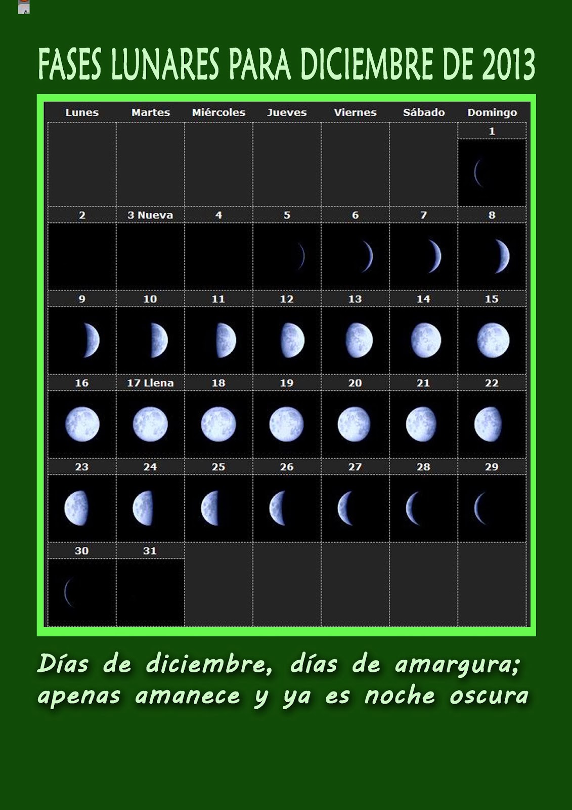 El Cerro del Hierro LAS LUNAS DE DICIEMBRE