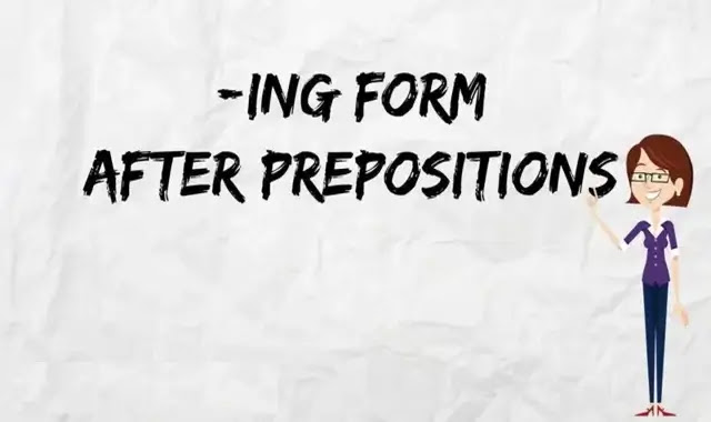 Uses of the verb form with prepositions