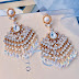 White crystal earrings