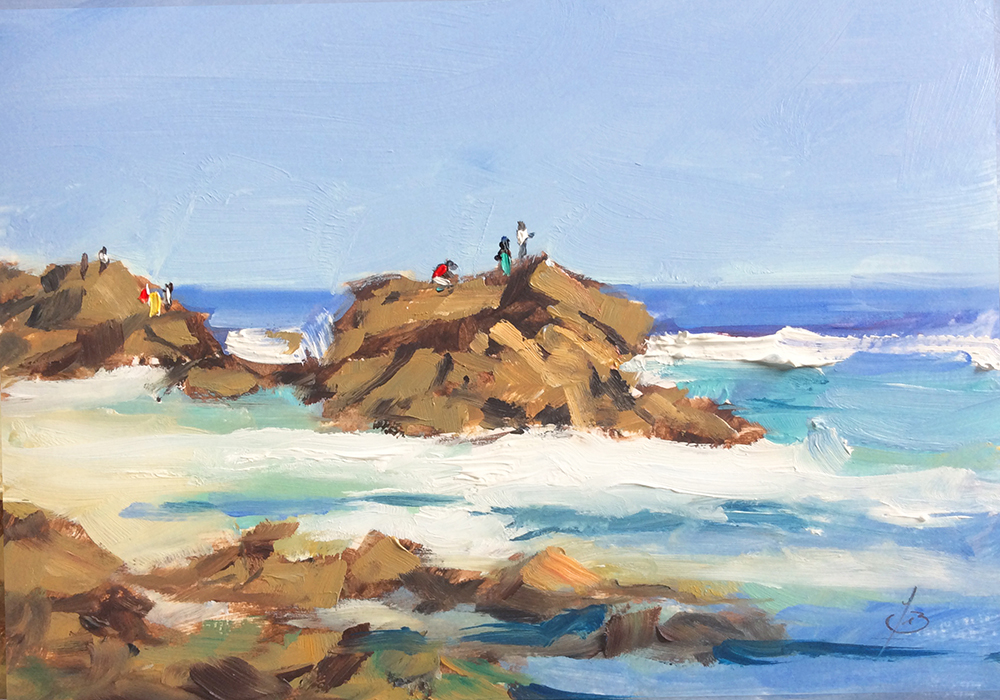 Beach Rock Painting 