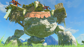 Stone Talus with a wooden Bokoblin fort on top