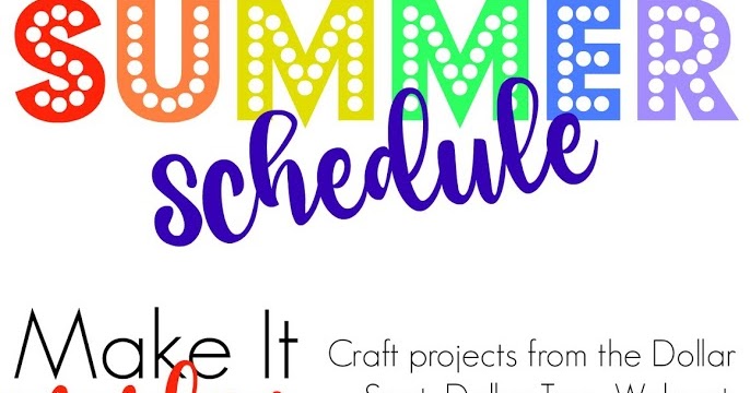 Our Weekly Summer Schedule