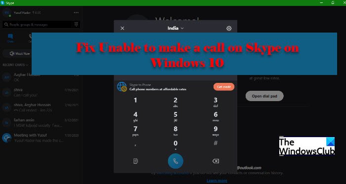 Fix Kan niet bellen via Skype op Windows