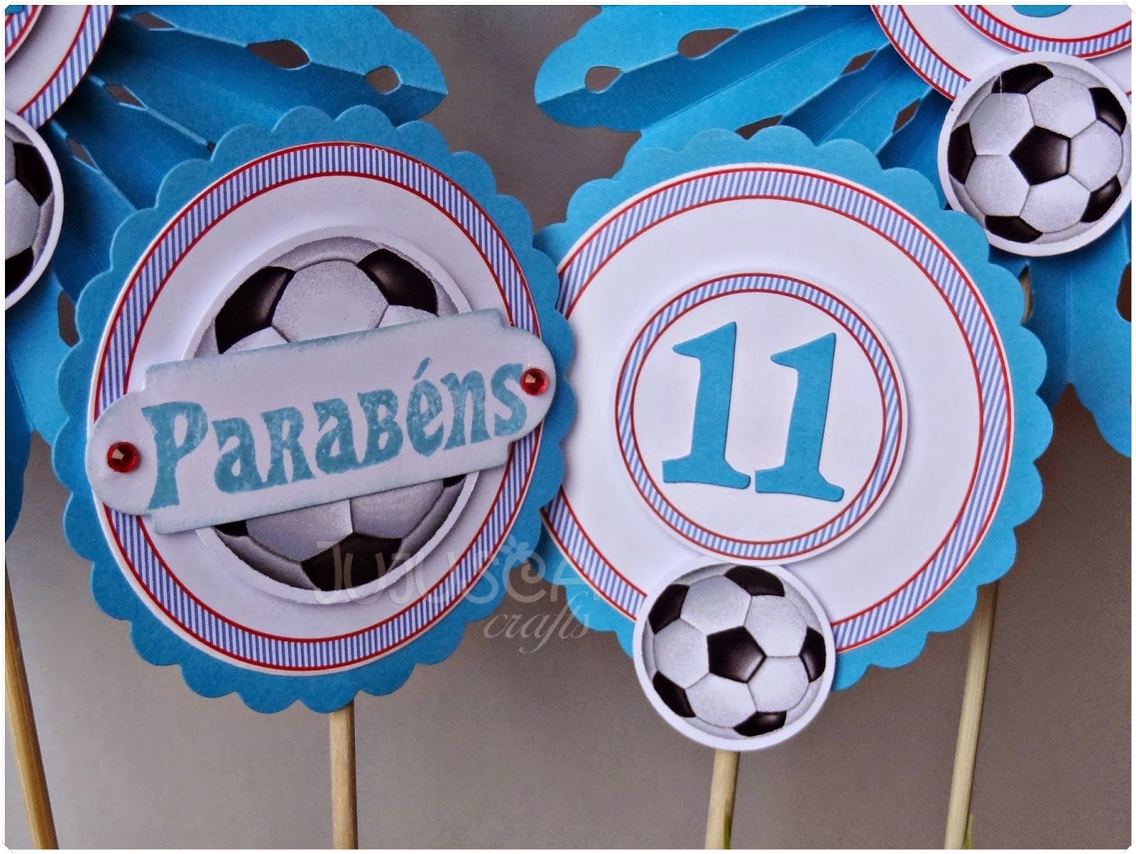 Jujusca Crafts: Decoração festa aniversário - tema futebol