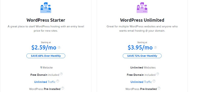 Dreamhost WordPress plan pricing and discounts for beginners