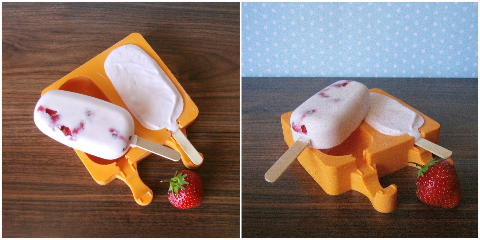 Miss Blueberrymuffin&amp;#39;s kitchen: Das beste Erdbeer-Eis am Stiel (Tchibo)