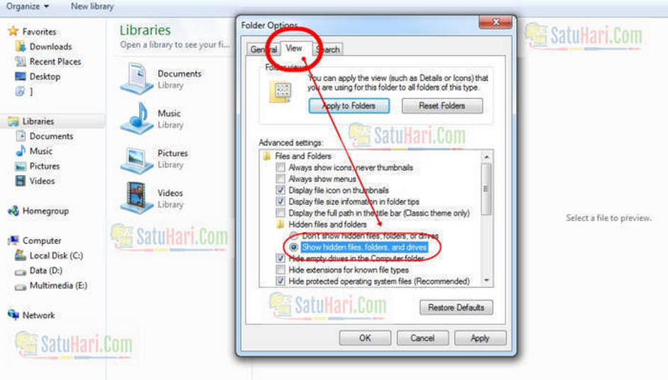 Show Hidden File - Cara Mengembalikan Data Di Flashdik Yang Tiba Tiba Hilang