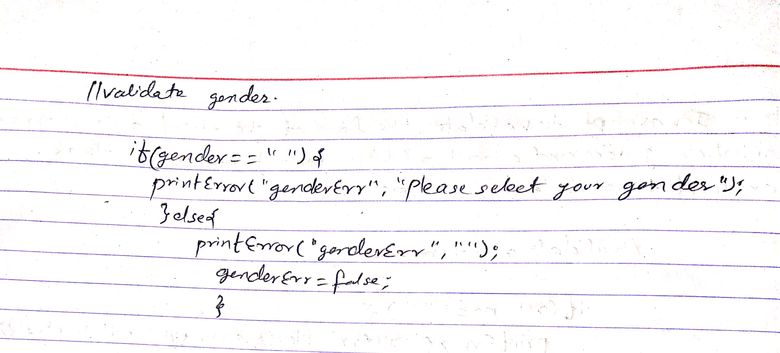 Write a JavaScript to validate the form at the client side where ...