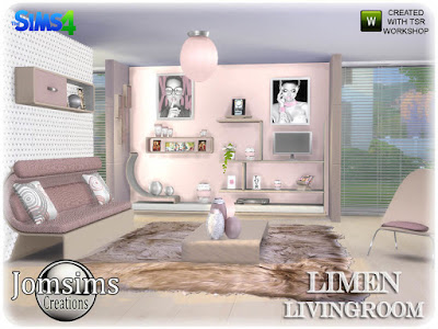 Limen Living room Limen Гостиная часть 2 для The Sims 4 диван, часть 2 диван. подушки деко для дивана. Misc Deco Furnitur. настенная роспись х 2. полка деко 1. полка деко2. настенная скульптура. живой стул. кофейный столик. DVD-плеер деко. тот же современный стиль. Автор: jomsims