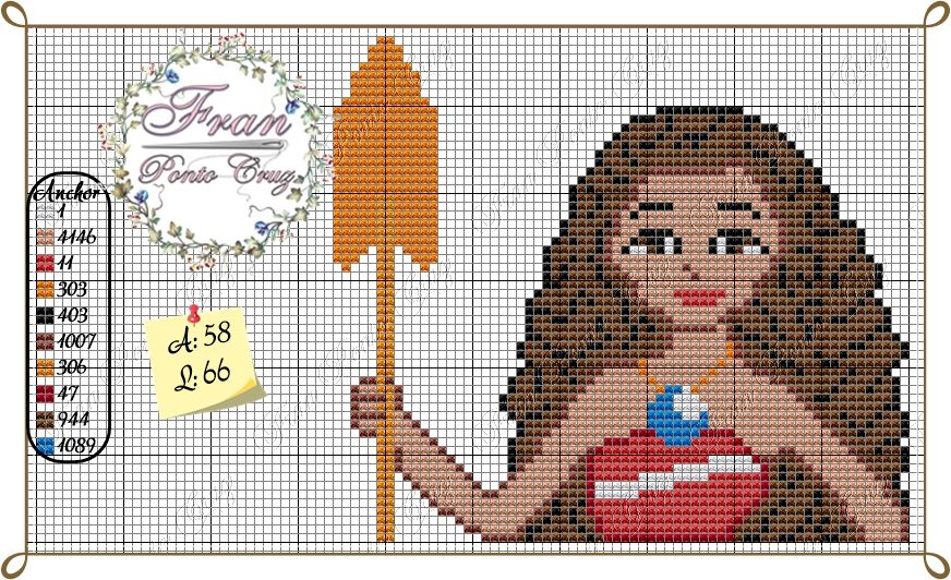 Moana Em Ponto Cruz Ponto Cruz - Gráficos Moana - * Disney