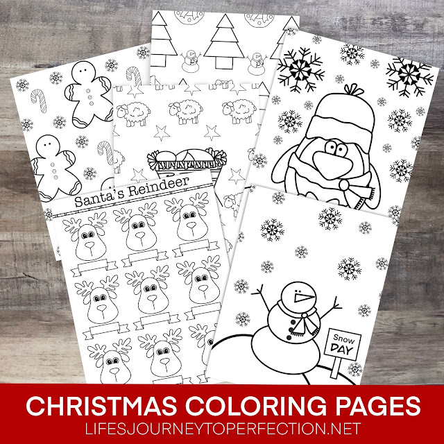 Life's Journey To Perfection: Super Cute Christmas Coloring Pages You
