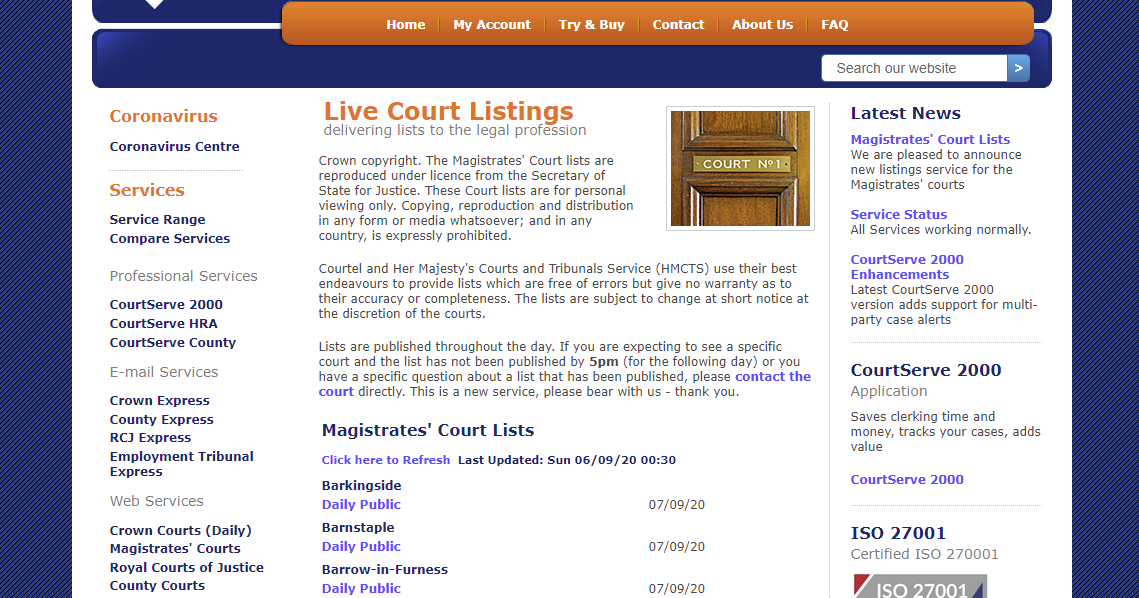 Magistrates' Blog Magistrates' Court Listings Now Available Online