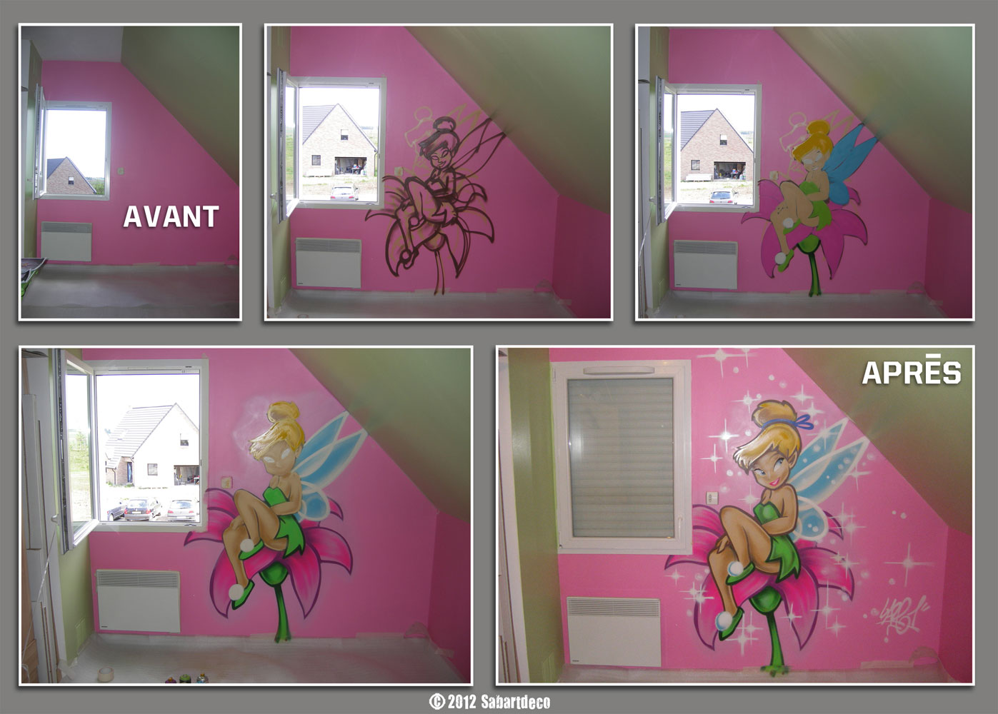 Décoration dune chambre enfant sur le thème " Fée clochette Décoration dune chambre enfant sur le thème " Fée clochette
