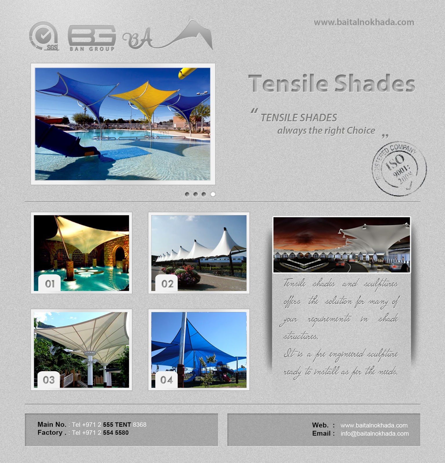 Tents & Fabric Shades in UAE Fabric Shade Structures Tensile Fabric