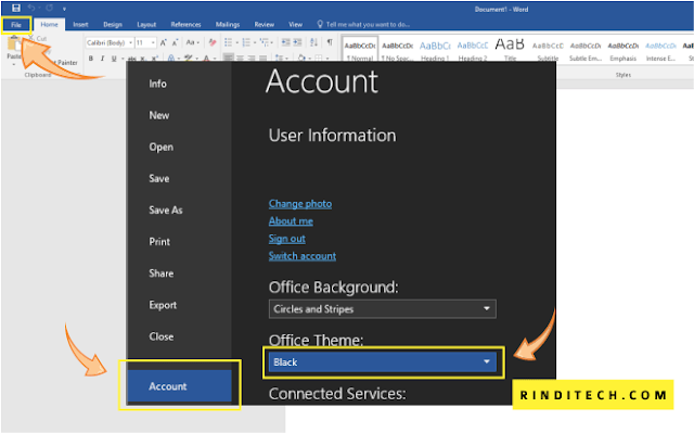 Cara Settings Dark Mode di Microsoft Office Excel, Word, PowerPoint