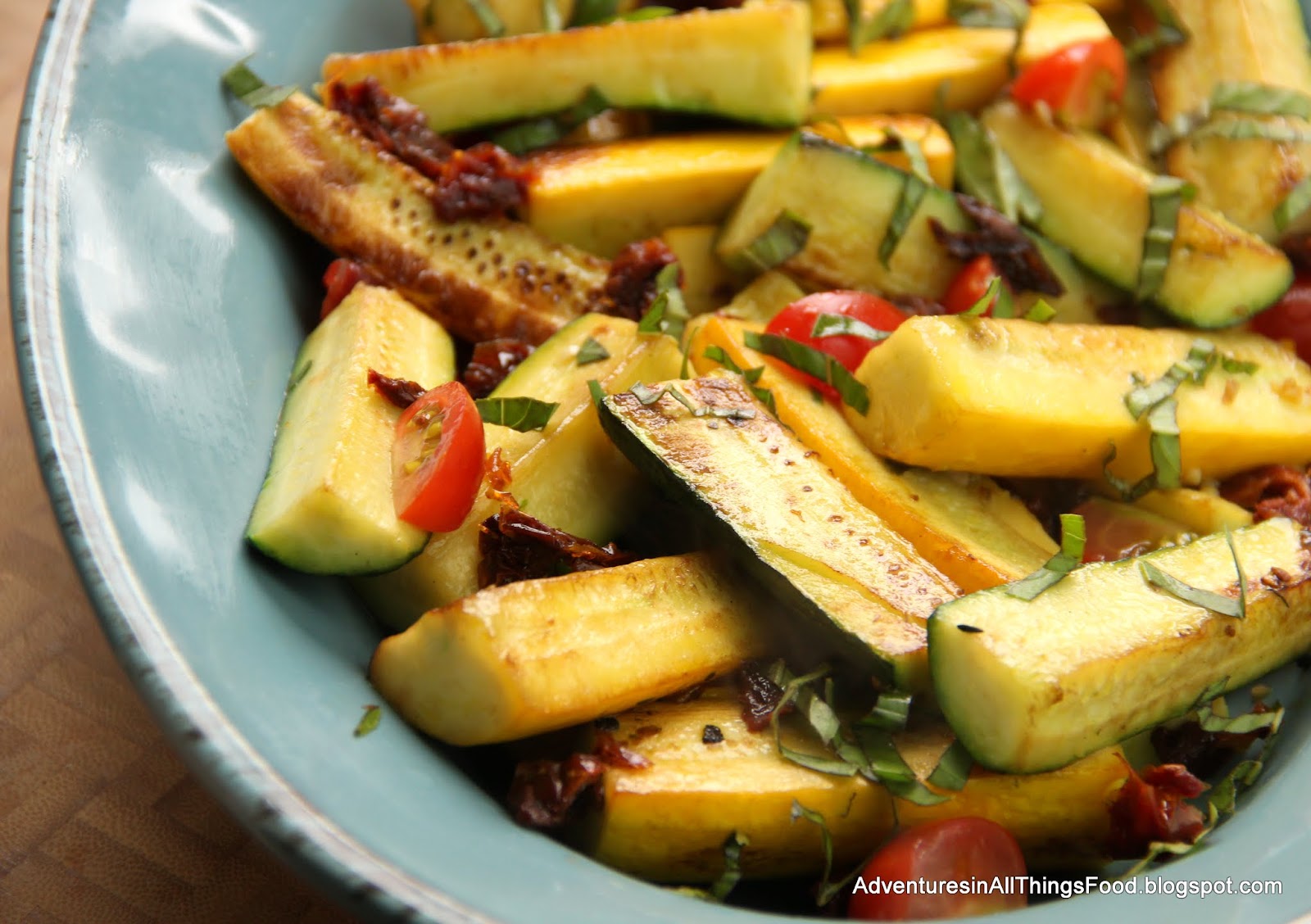 Adventures in all things food Sauteed Zucchini with SunDried Tomatoes