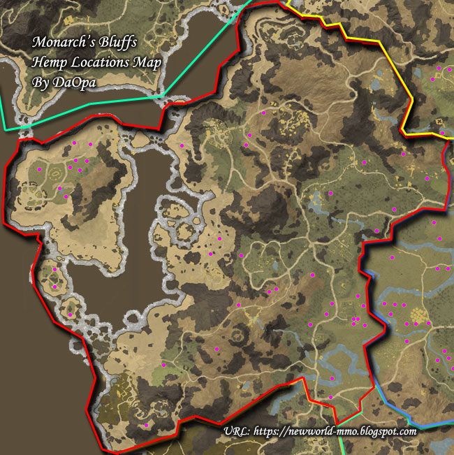 New World Monarch's Bluffs hemp map