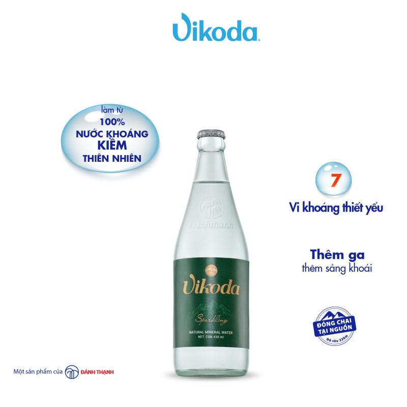 Nước Khoáng Thiên Nhiên Vikoda Có Gas Chai Thủy Tinh 430ml