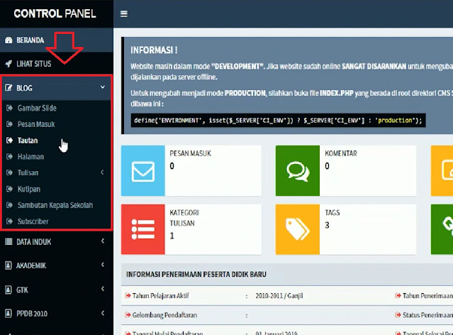 Mengelola Blog CMS Sekolahku Mengelola Blog CMS Sekolahku