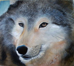 wolf gray watercolor carol ann painting szafranski sunshine