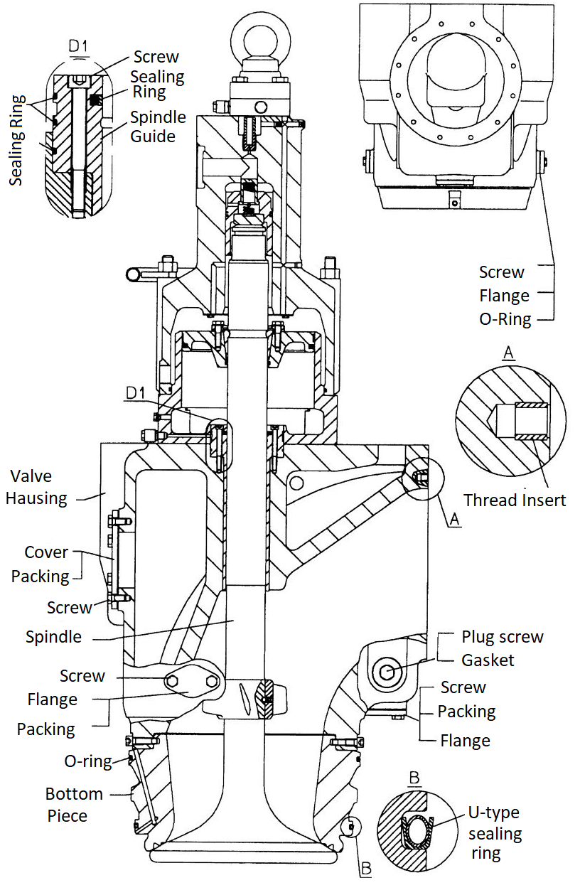 Main engine exhaust valve