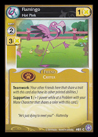 My Little Pony Flamingo, Hot Pink The Crystal Games CCG Card
