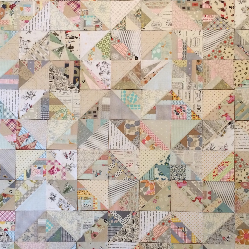 Sewn by Leila Gardunia Block 52 Year of Scrappy Triangles