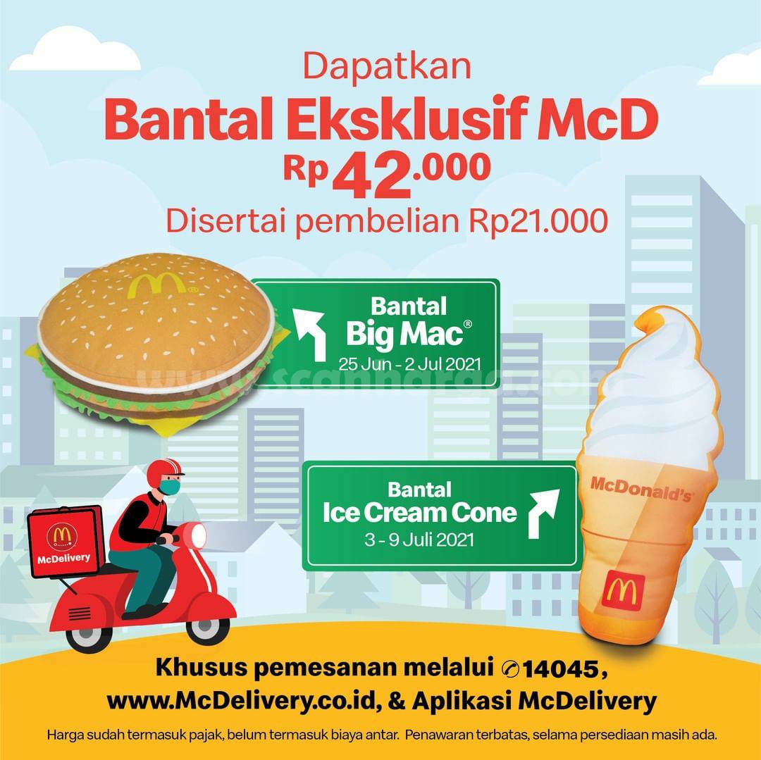 McDonalds Promo Bantal Big Mac / Ice Cream Cone McD harga hanya Rp. 42.