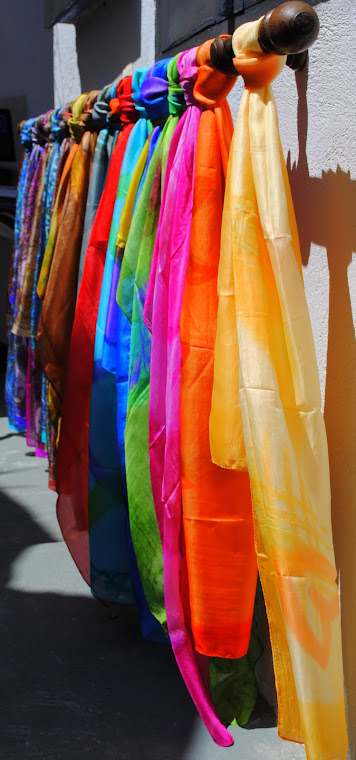 scarves in santorini