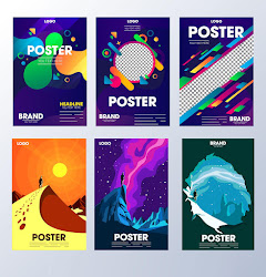 poster themes abstract template ai templates adventure vectorkh download1 colorful vector