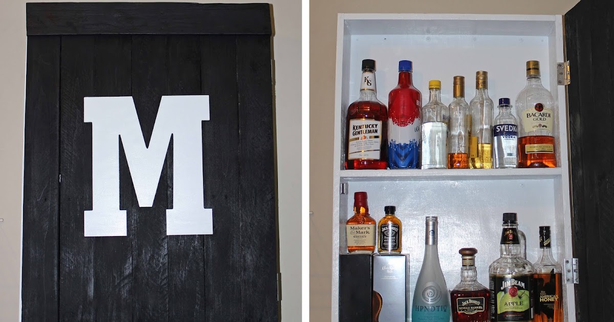 Rustic Hanging Liquor Cabinet Tutorial