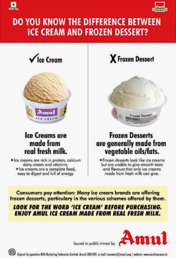 Ice cream or Frozen Dessert ? Image Courtesy: Inn-live