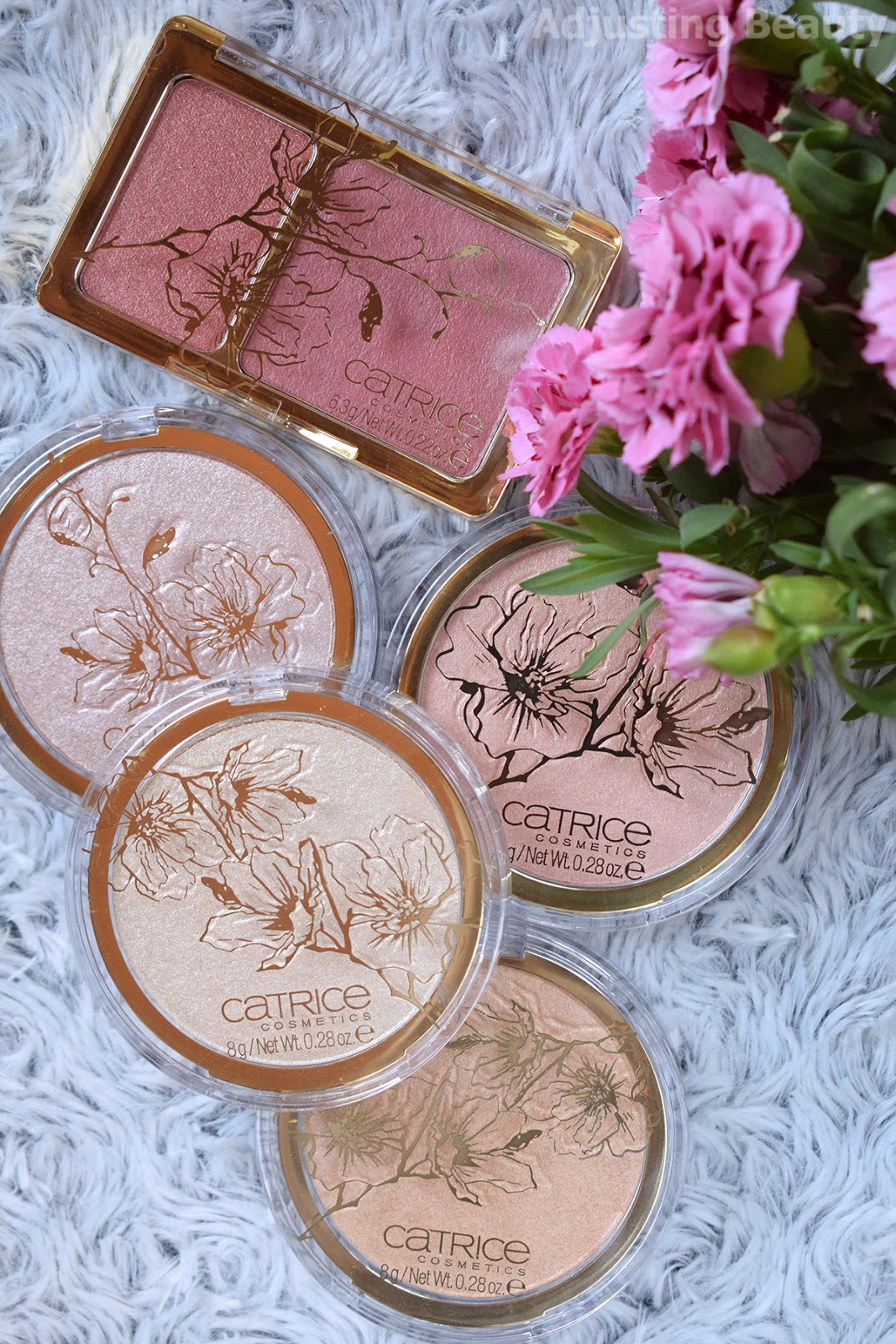 Review: Catrice Highlighters Duet) Shades) Glow (All Bloom - Rose (C02 and Adjusting Beauty Blush LE In