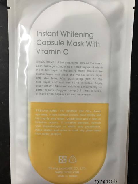 Download Nava K Dr Wu Instant Whitening Capsule Mask With Vitamin C Yellowimages Mockups